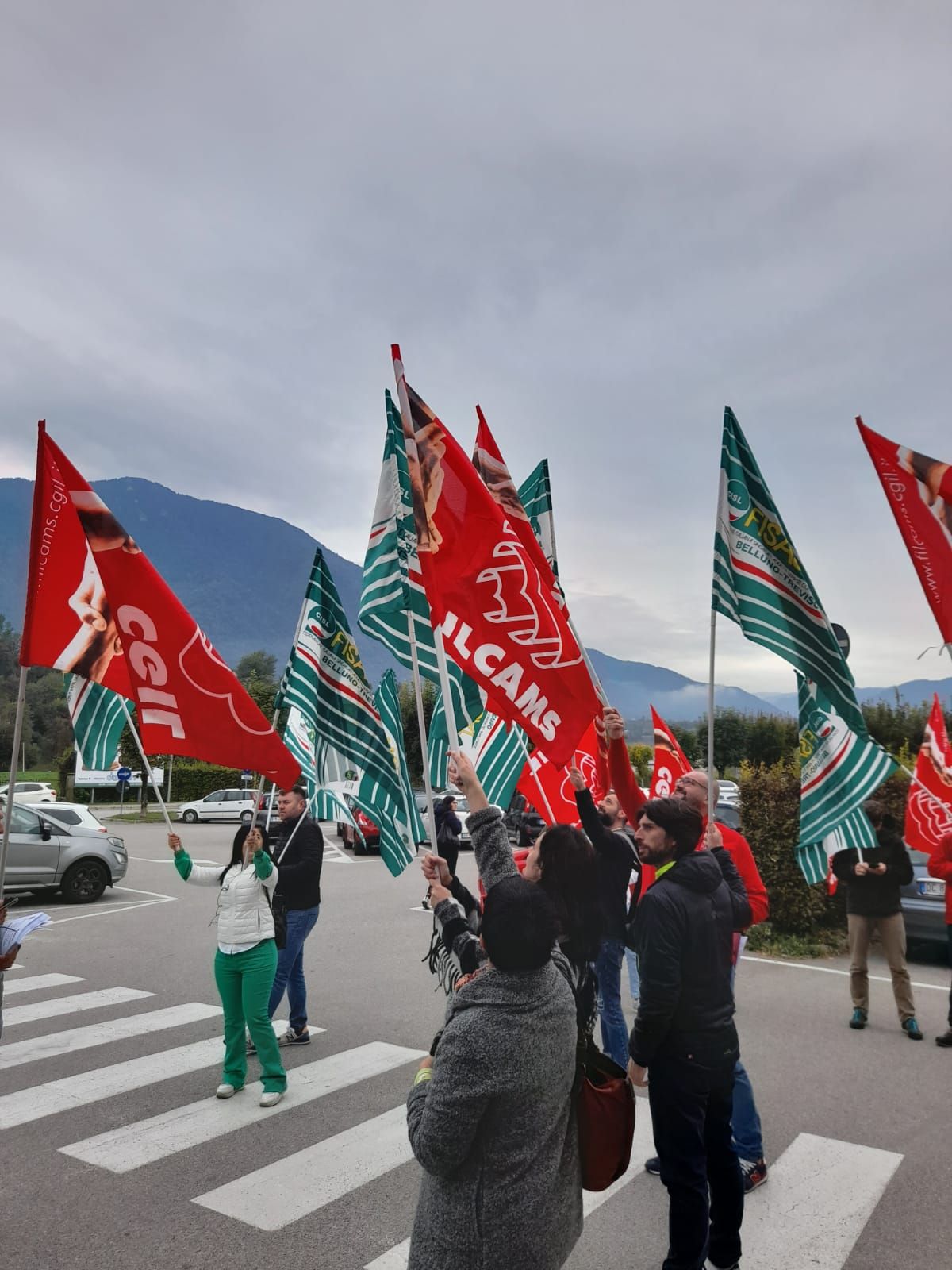 Iniziativa delle Organizzazioni Sindacali davanti all'Ospedale di Feltre del 18 ottobre 2023